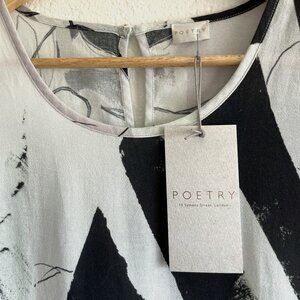 NWT Poetry UK Long Sleeve Linen Dress with Pockets US14